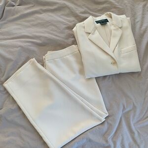 Ralph Lauren Cream Pant Suit, includes Jacket 8p 10p